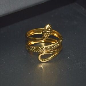 Gold Plated Snake Wrap Ring